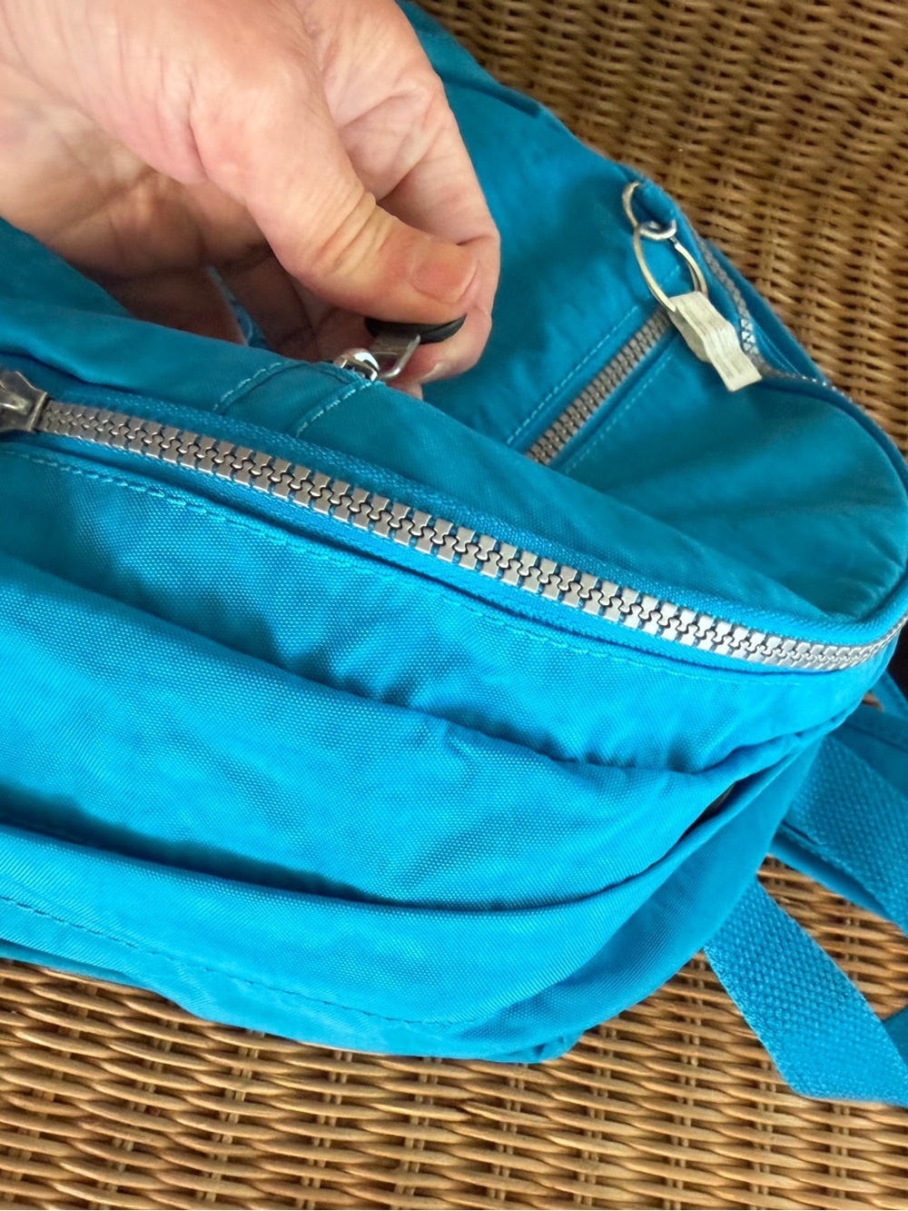 NWT Kipling Vibrant Teal Backpack - Zipper Organization 0SFA - Picture 9 of 15